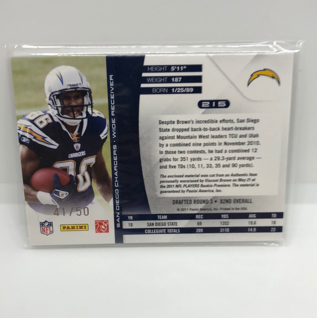 Vincent Brown 2011 Absolute Jumbo Jsy /50