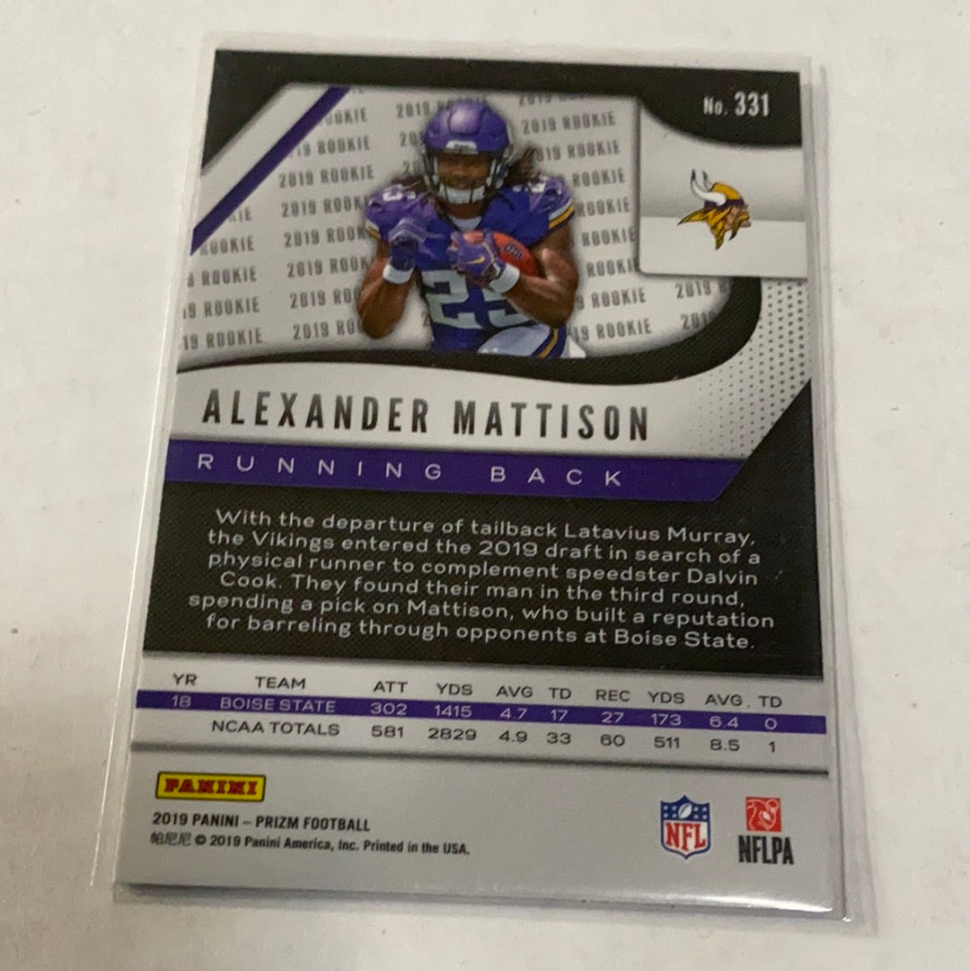 Alexander Mattison 2019 Prizm Rookie