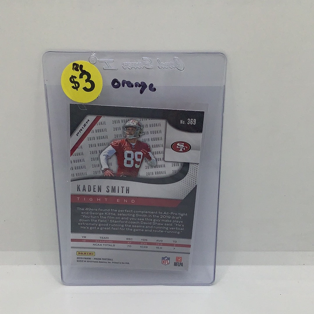 2019 Prizm Kaden Smith RC Orange