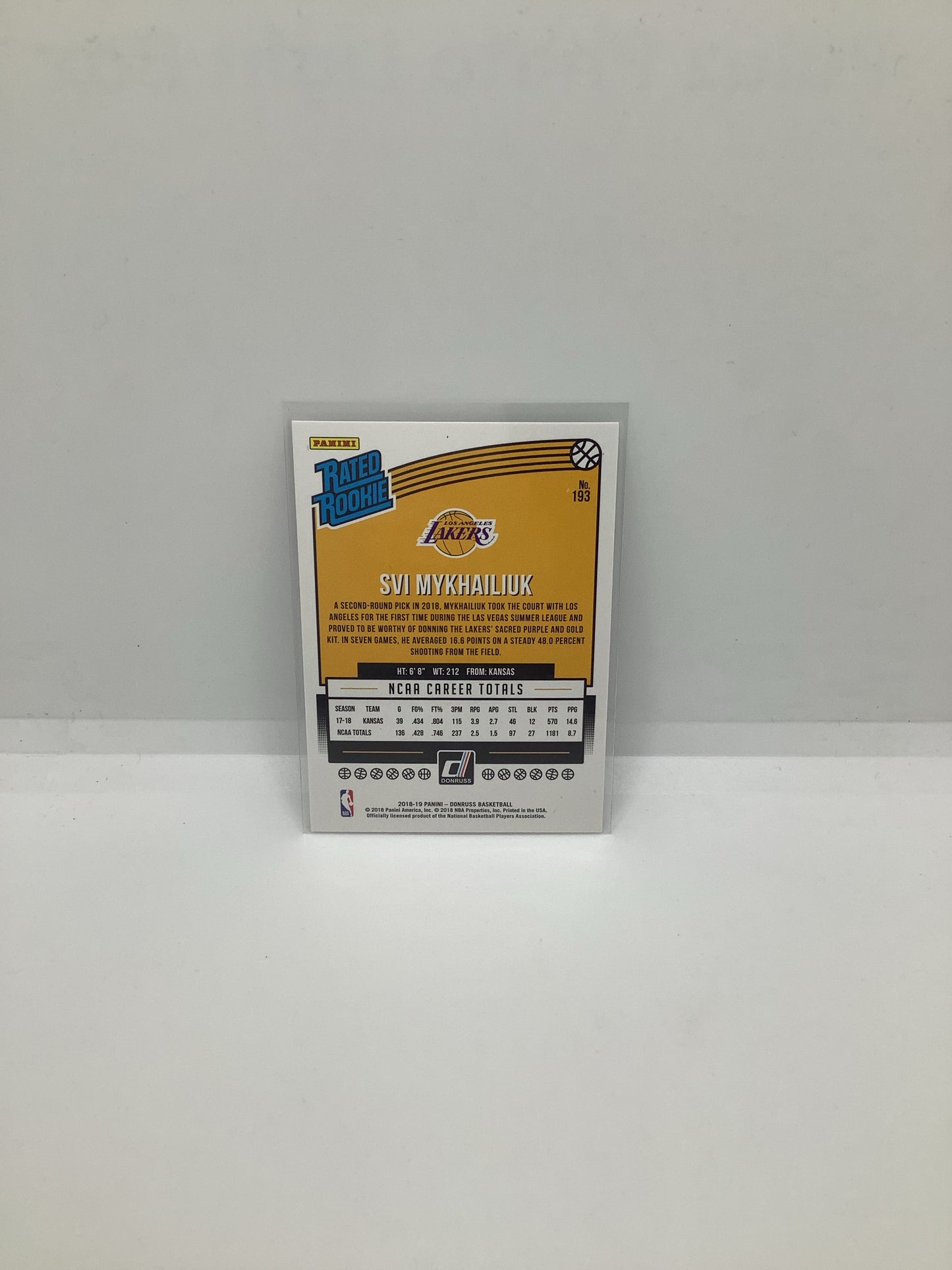 2018-19 Donruss Svi Mykhailiuk RC Purple