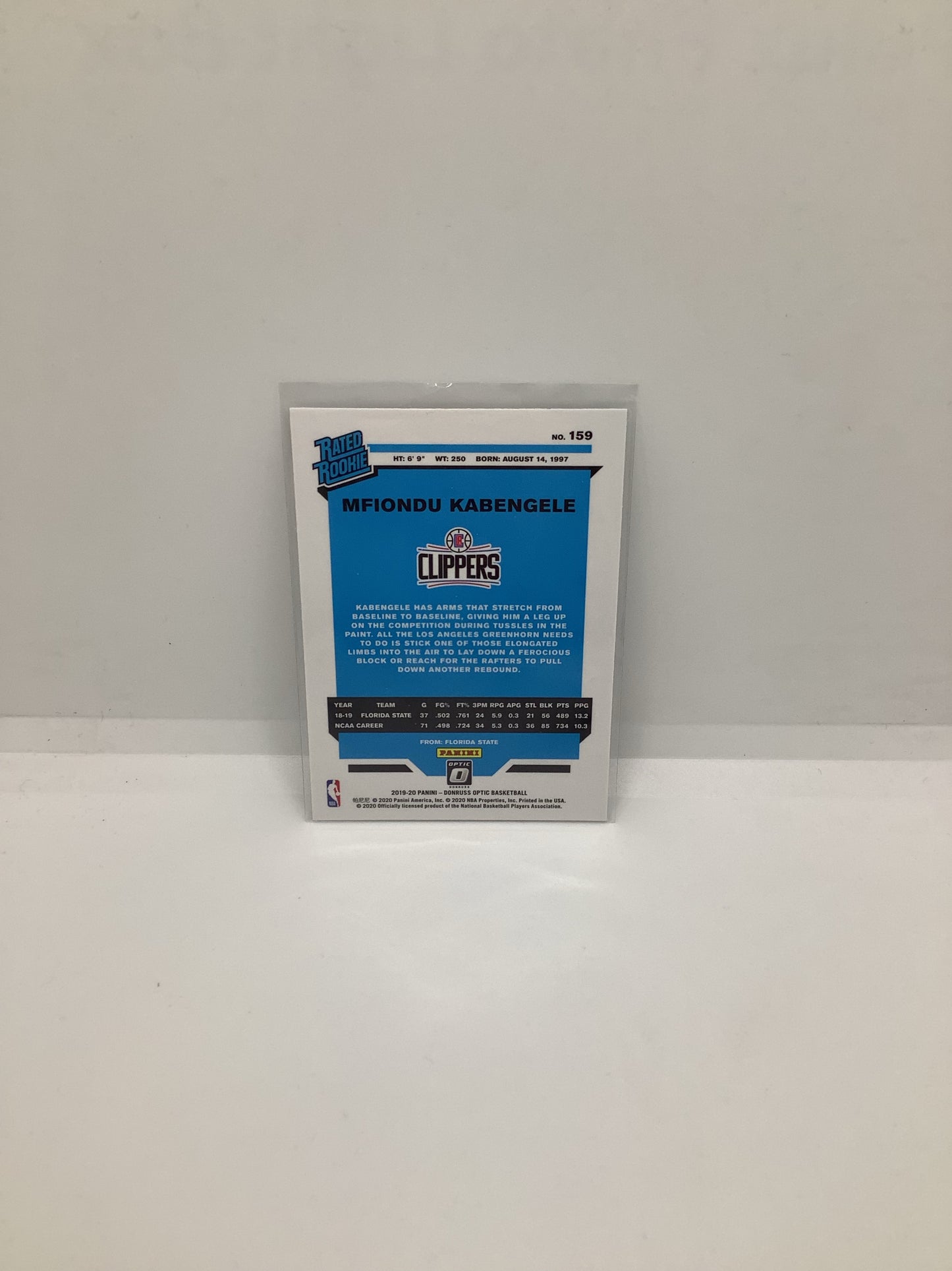 2019-20 Donruss Optic Mfiondu Kabengele RC