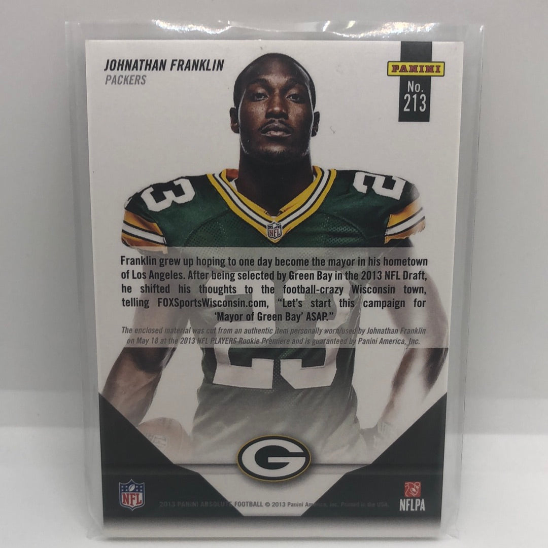 Johnathan Franklin 2013 Absolute RPM Jumbo Jsy /99
