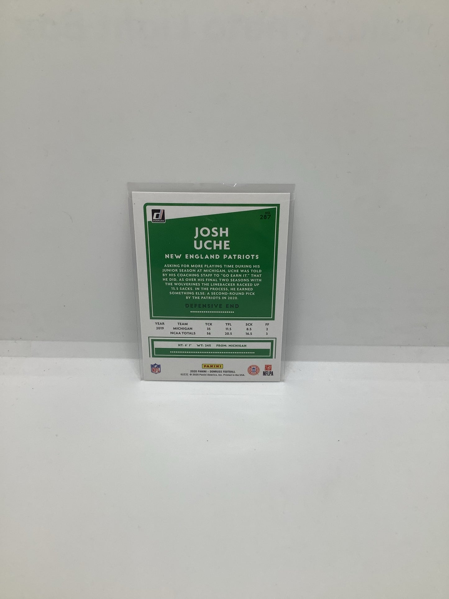 2020 Donruss Josh Uche RC Blue