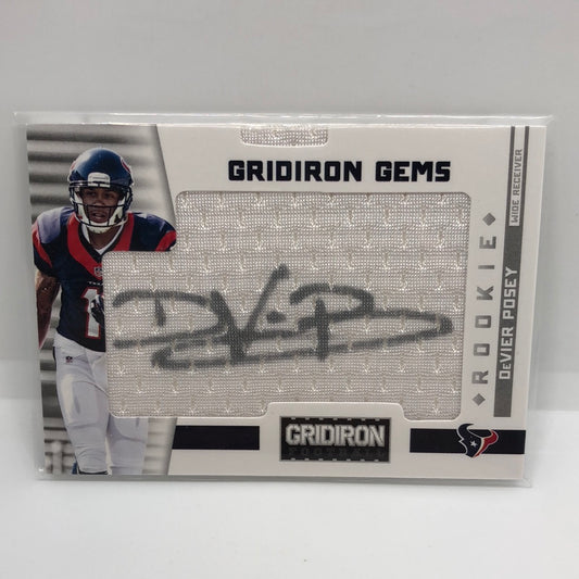 DeVier Posey 2012 Gridiron Gems Pull-Out Jsy Auto /299