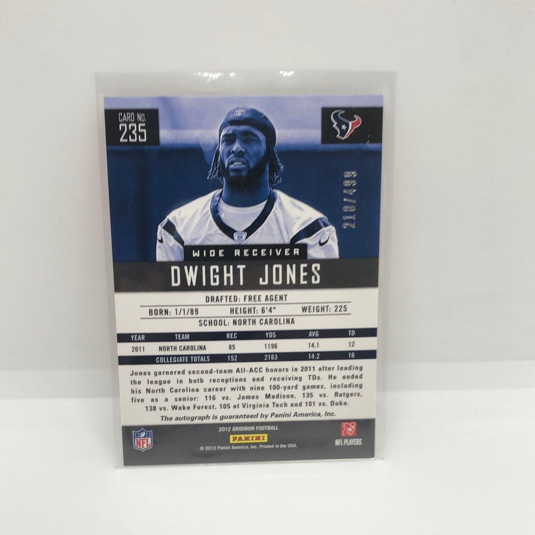 Dwight Jones 2012 Gridiron Rc Auto /499