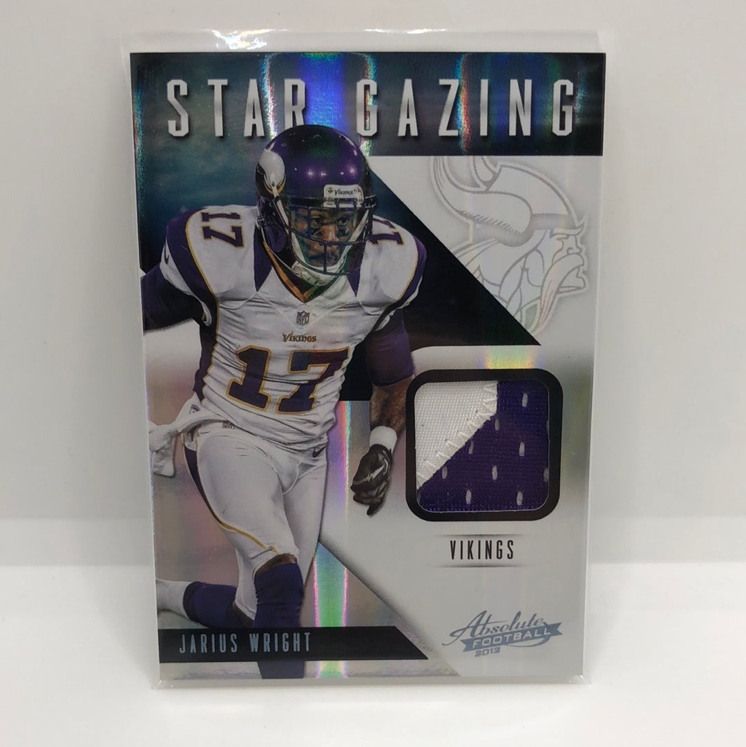 Jarius Wright 2012 Star Gazing Rc Prime Jsy /49
