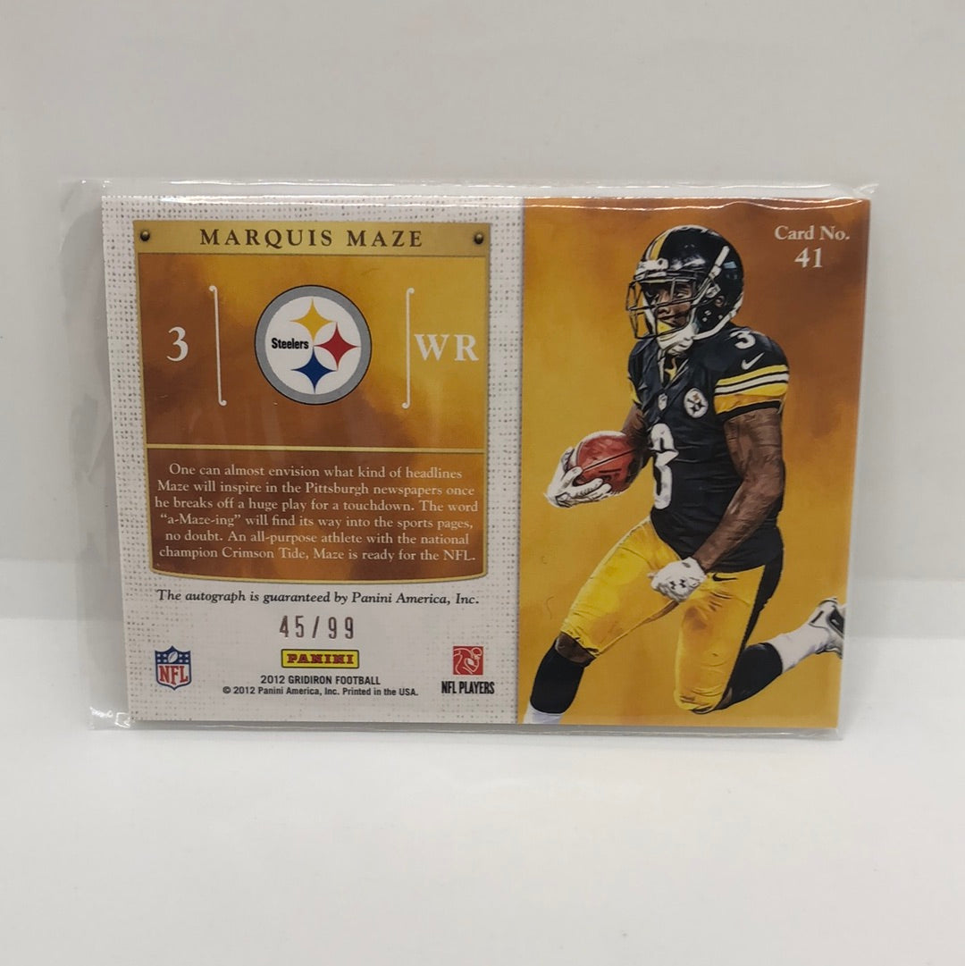 Marquise Maze 2012 Gridiron Rc Auto /99