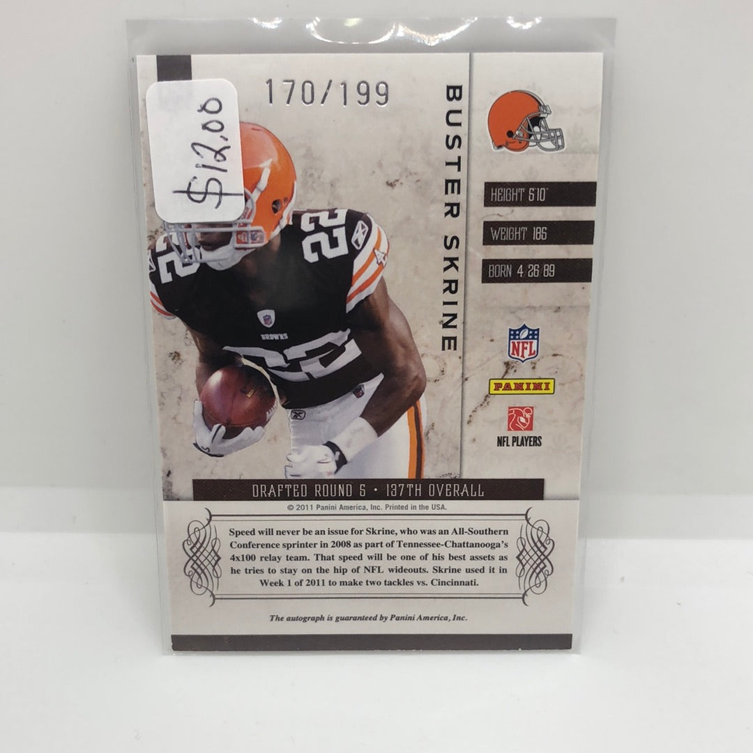 Buster Skrine 2011 Plates and Patches Auto /199