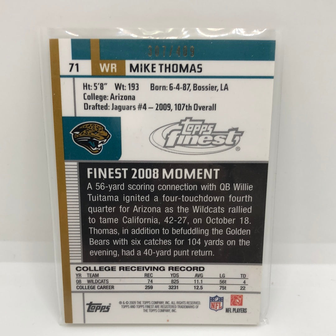 Mike Thomas 2009 Chrome Patch Auto /409