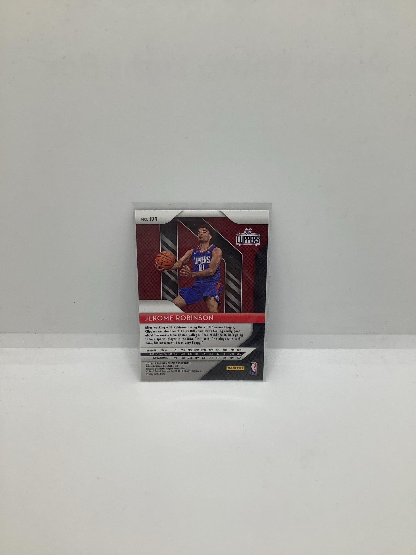 2018-19 Prizm Jerome Robinson RC Red