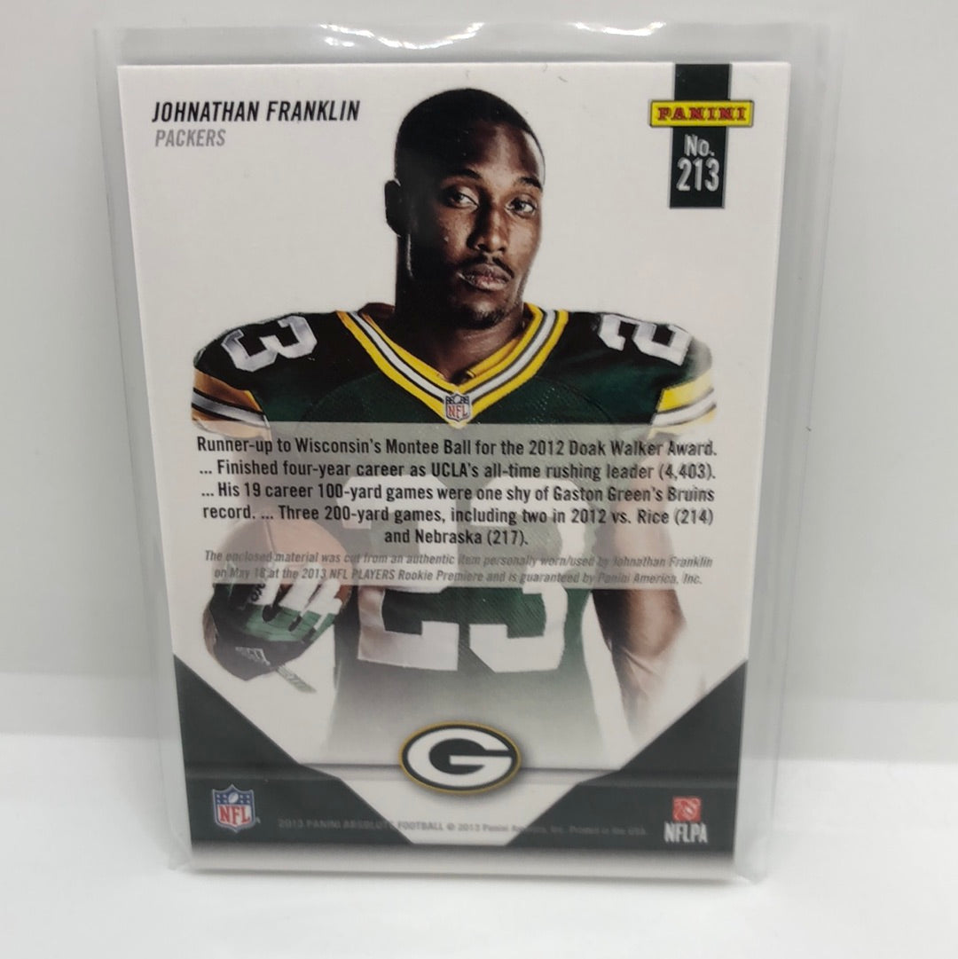 Johnathan Franklin 2013 Absolute RPM Jsy /99