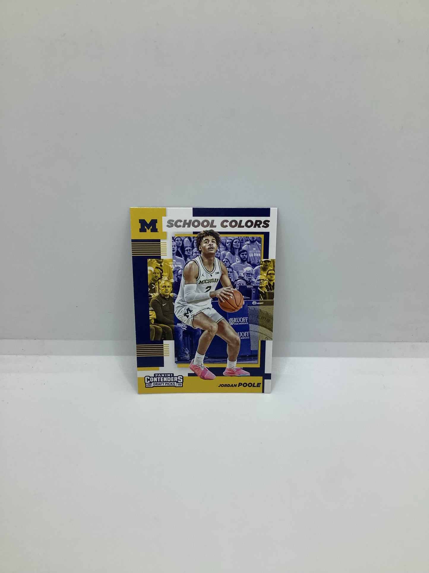 2019 Contenders Draft Picks Jordan Poole Blue Yellow