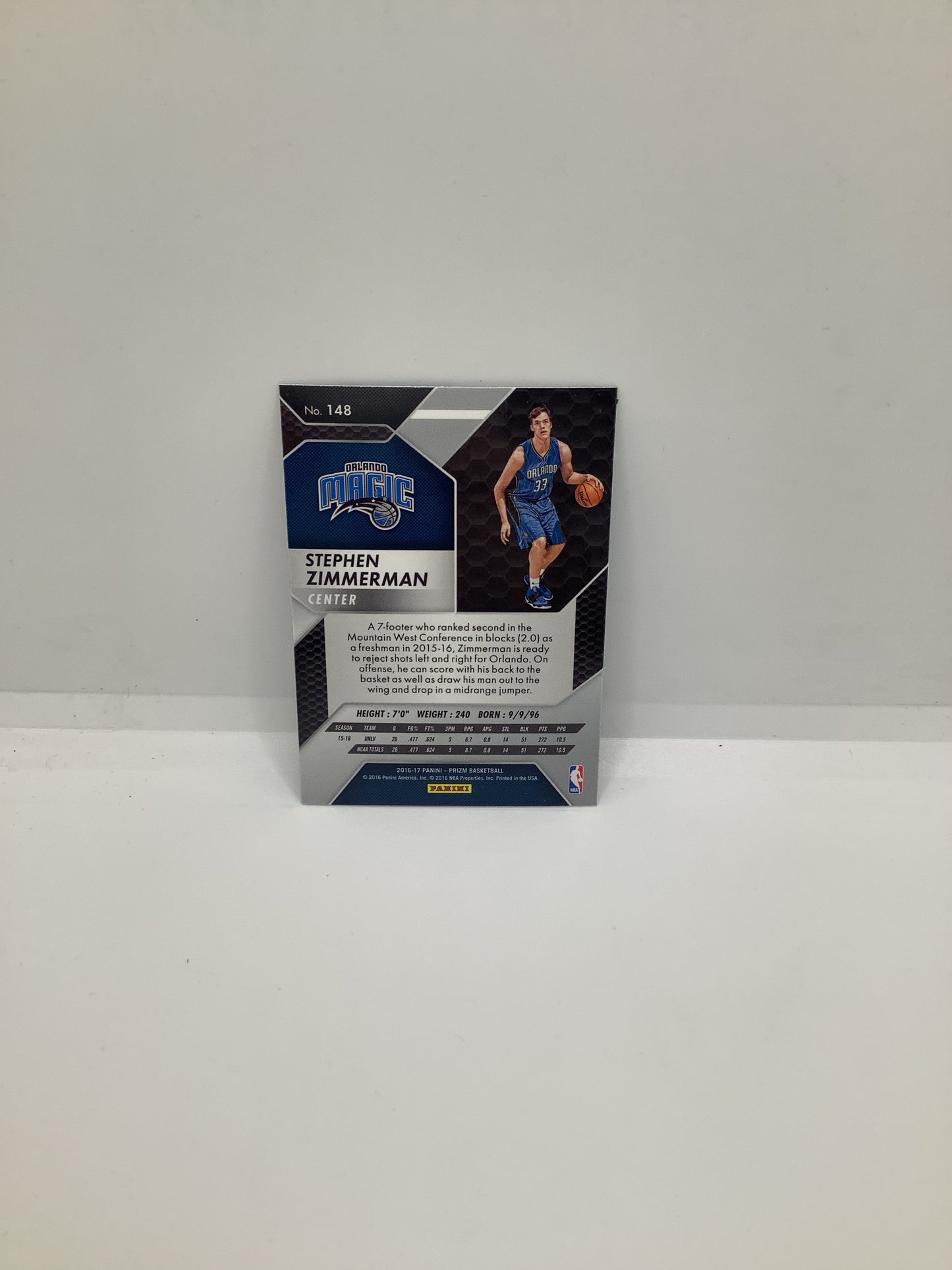 2016-17 Prizm Stephen Zimmerman RC Blue
