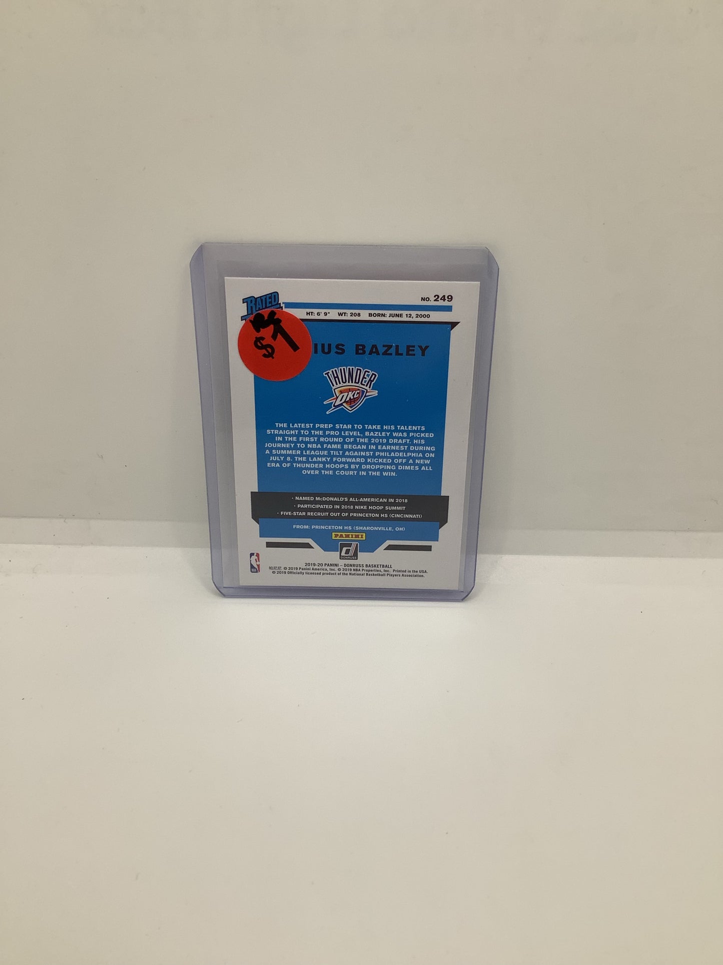 2019-20 Donruss Darius Bazley RC