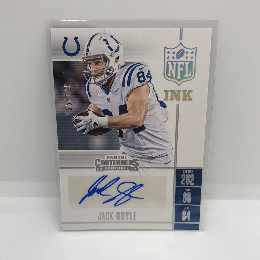 Jack Doyle 2017 Contenders NFL Ink Auto
