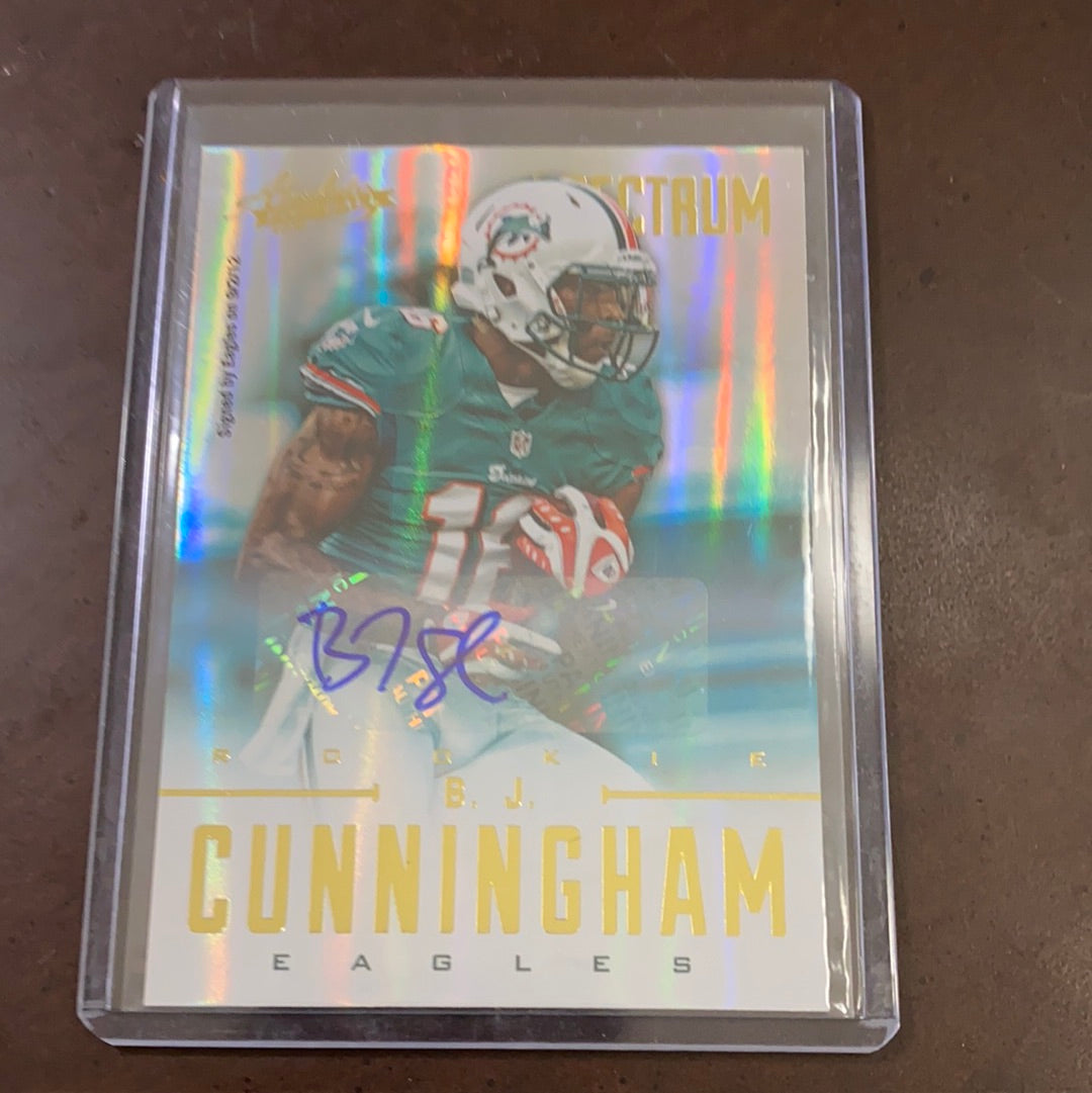 B.J. Cunningham 2013 Absolute Memorbilia Autograph