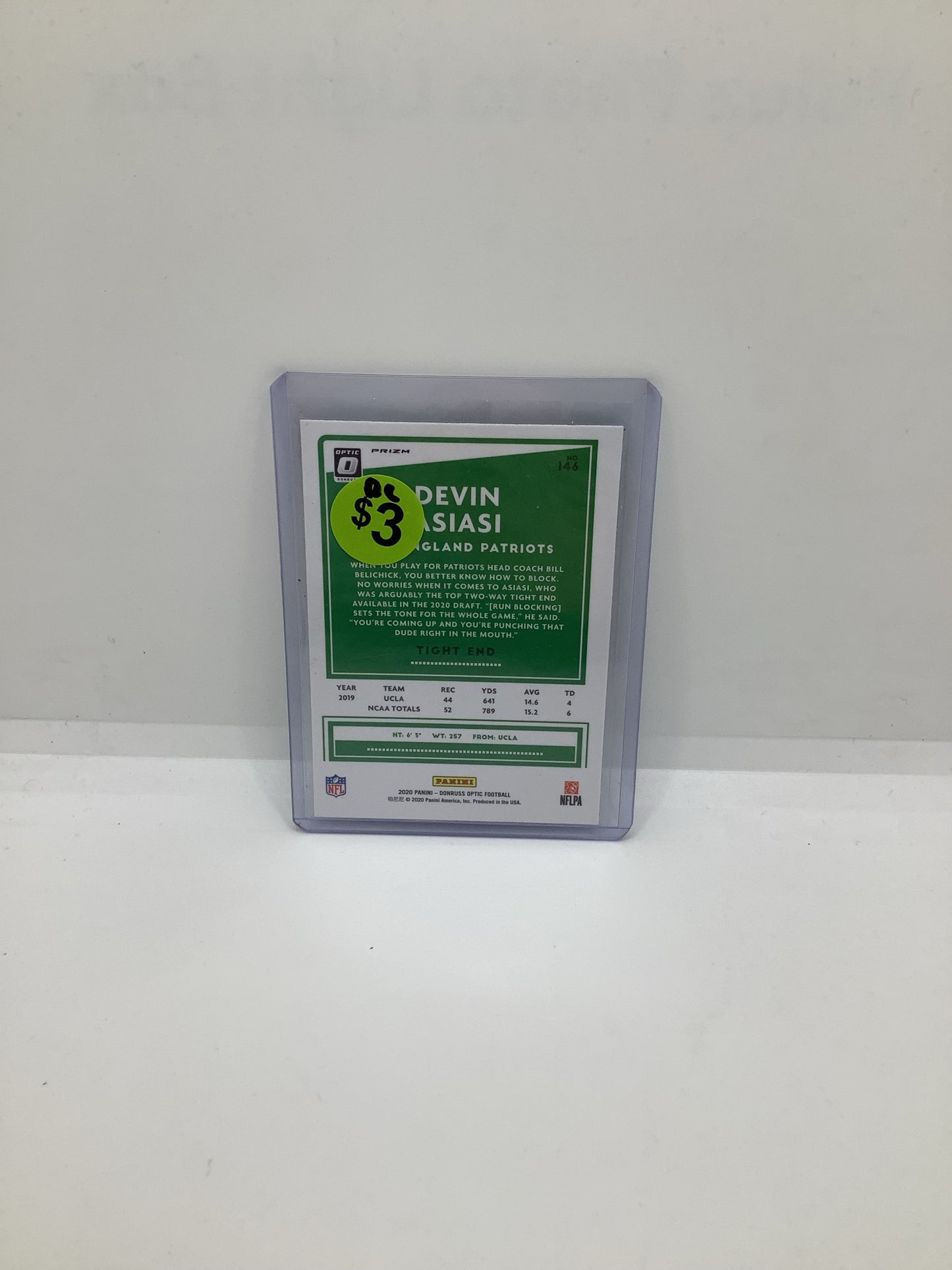 2020 Donruss Optic Devin Asiasi RC Green