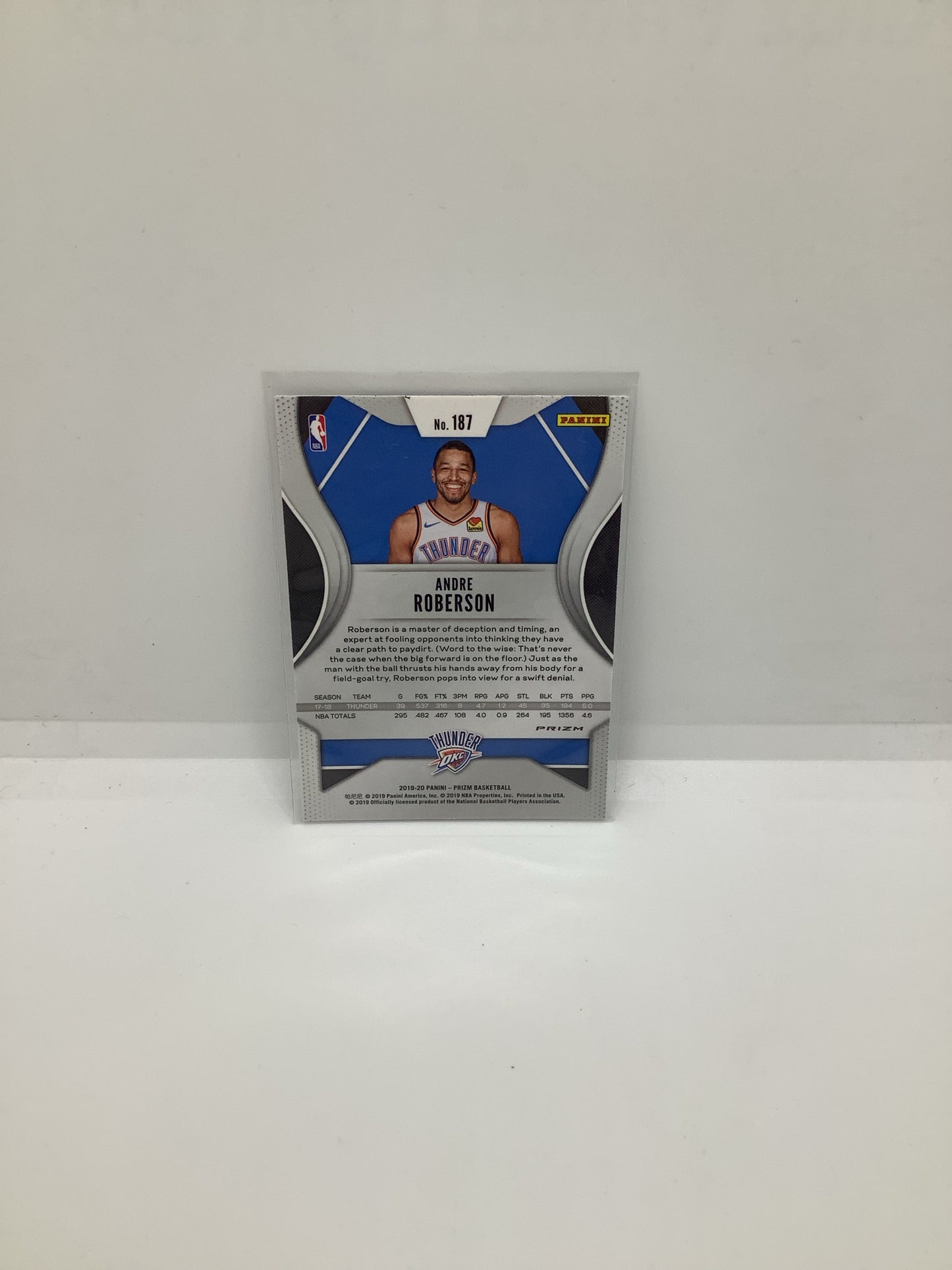 2019-20 Prizm Andre Roberson Silver Blue Holo