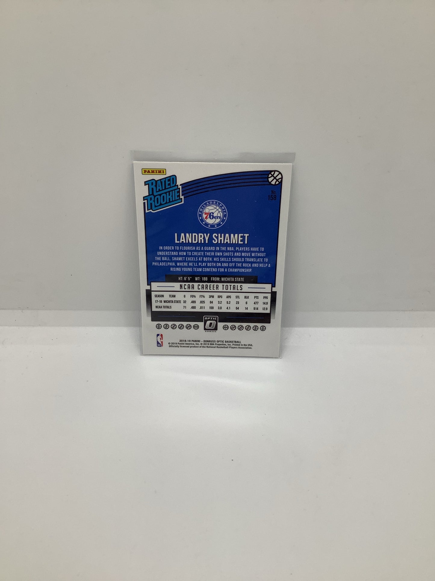 2018-19 Donruss Optic Landry Shamet RC Blue
