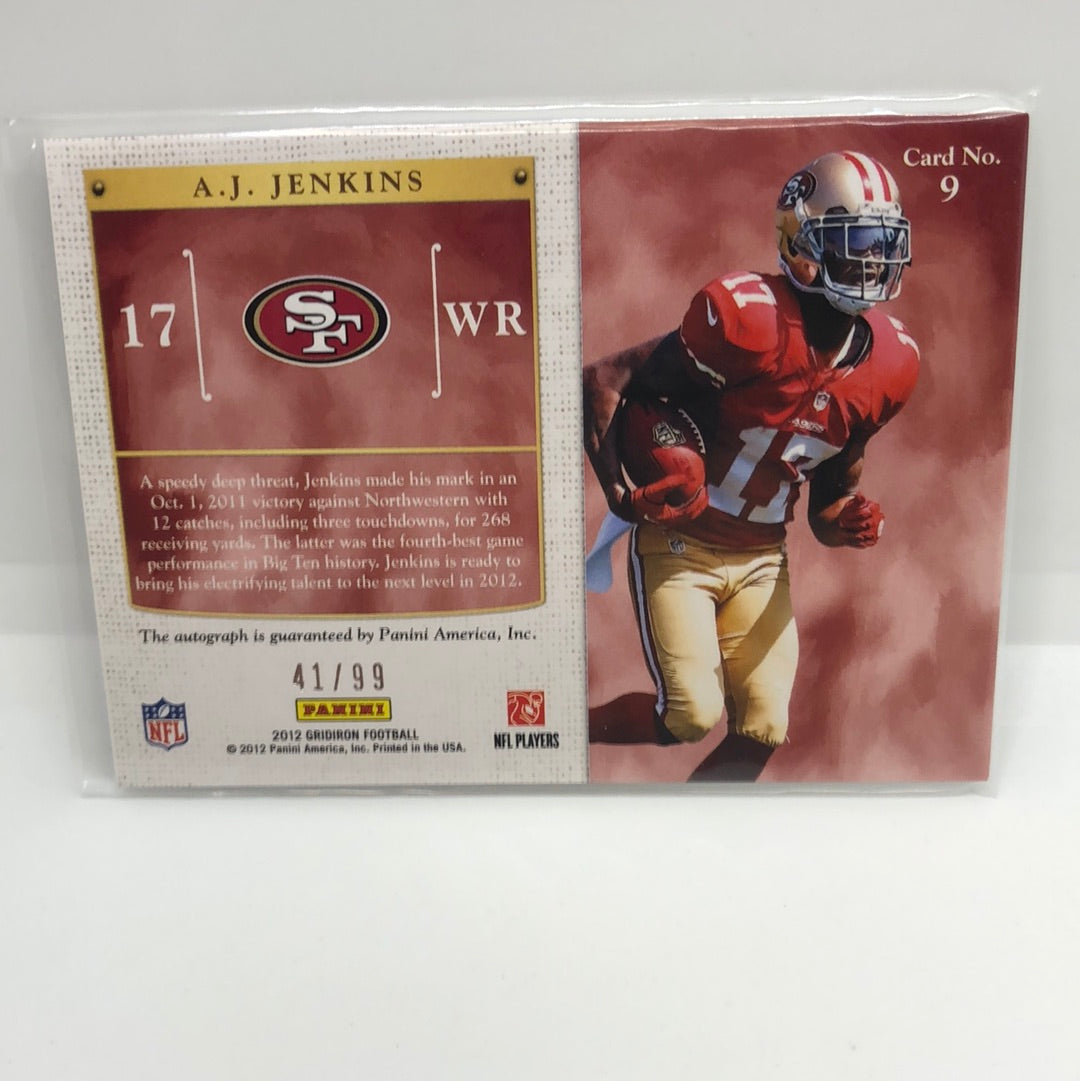 A.J. Jenkins 2012 Gridiron Kings Rc Auto /99