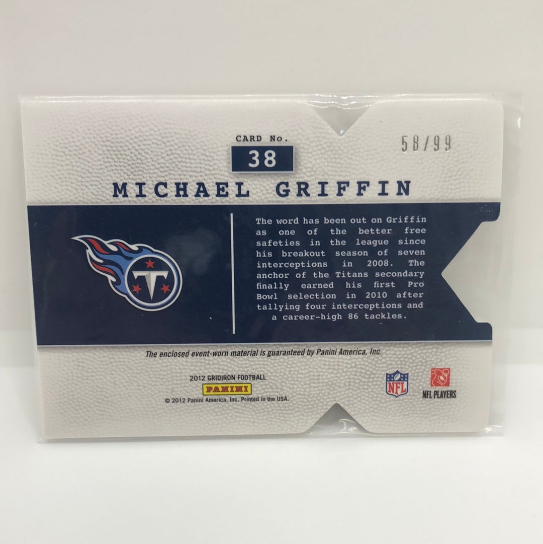 Michael Griffin 2012 Gridiron Die Cut Jsy /99