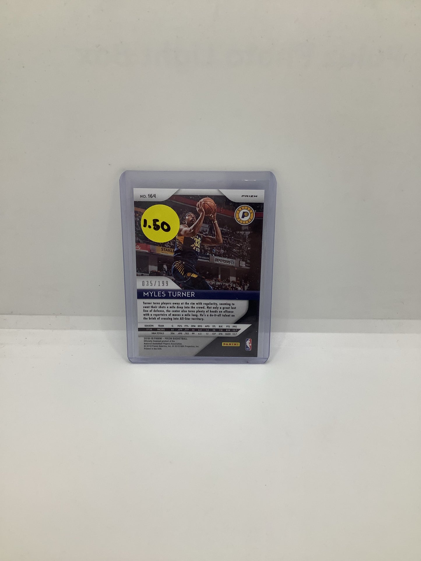 2018-19 Prizm Myles Turner Blue Holo