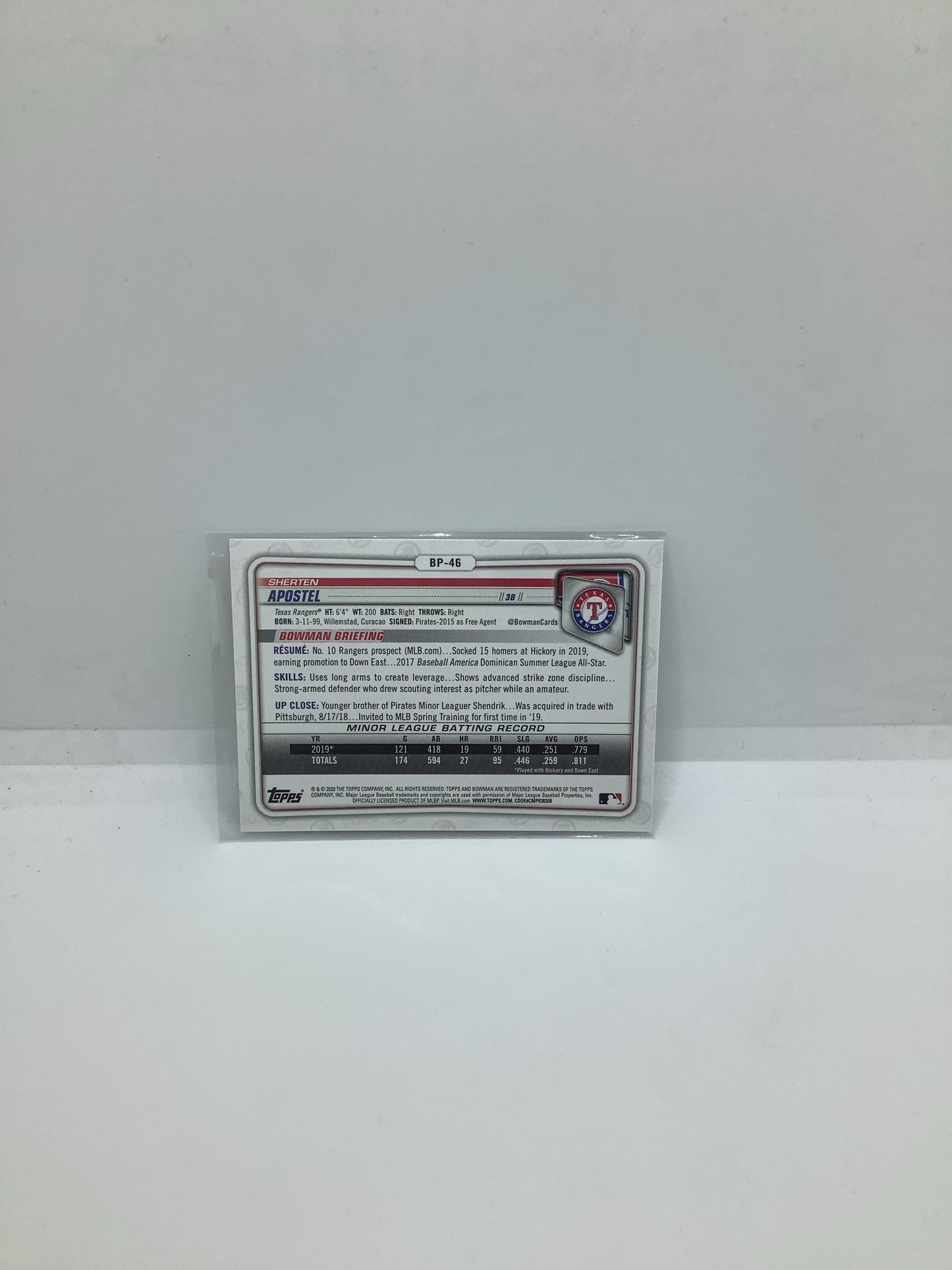 2020 Topps Sherten Apostel
