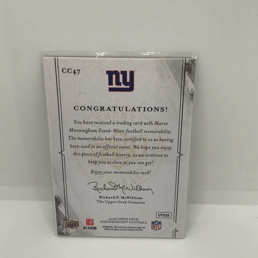 Mario Manningham UD Masterpieces Canvas Jsy