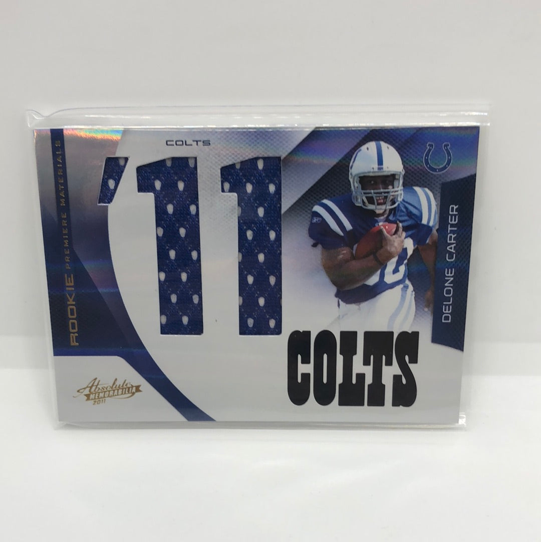 Delone Carter 2011 Absolute RPM Jsy /50