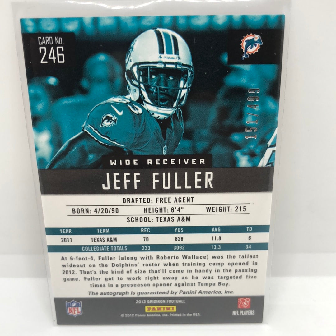 Jeff Fuller 2012 Gridiron Rc Auto /499