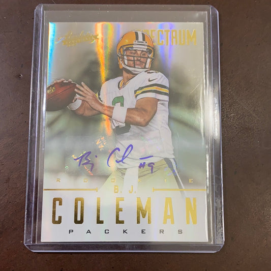 B.J. Coleman 2013 Absolute Memorbilia Autograph