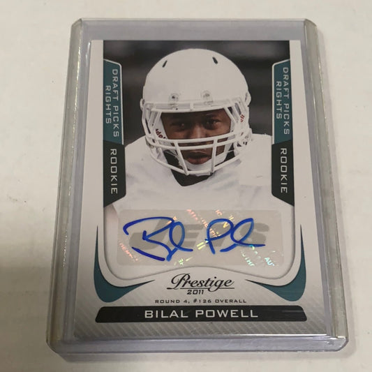 Bilal Powell AUTOGRAPH /599 RC New York Jets 2011 Panini Prestige AUTO Football