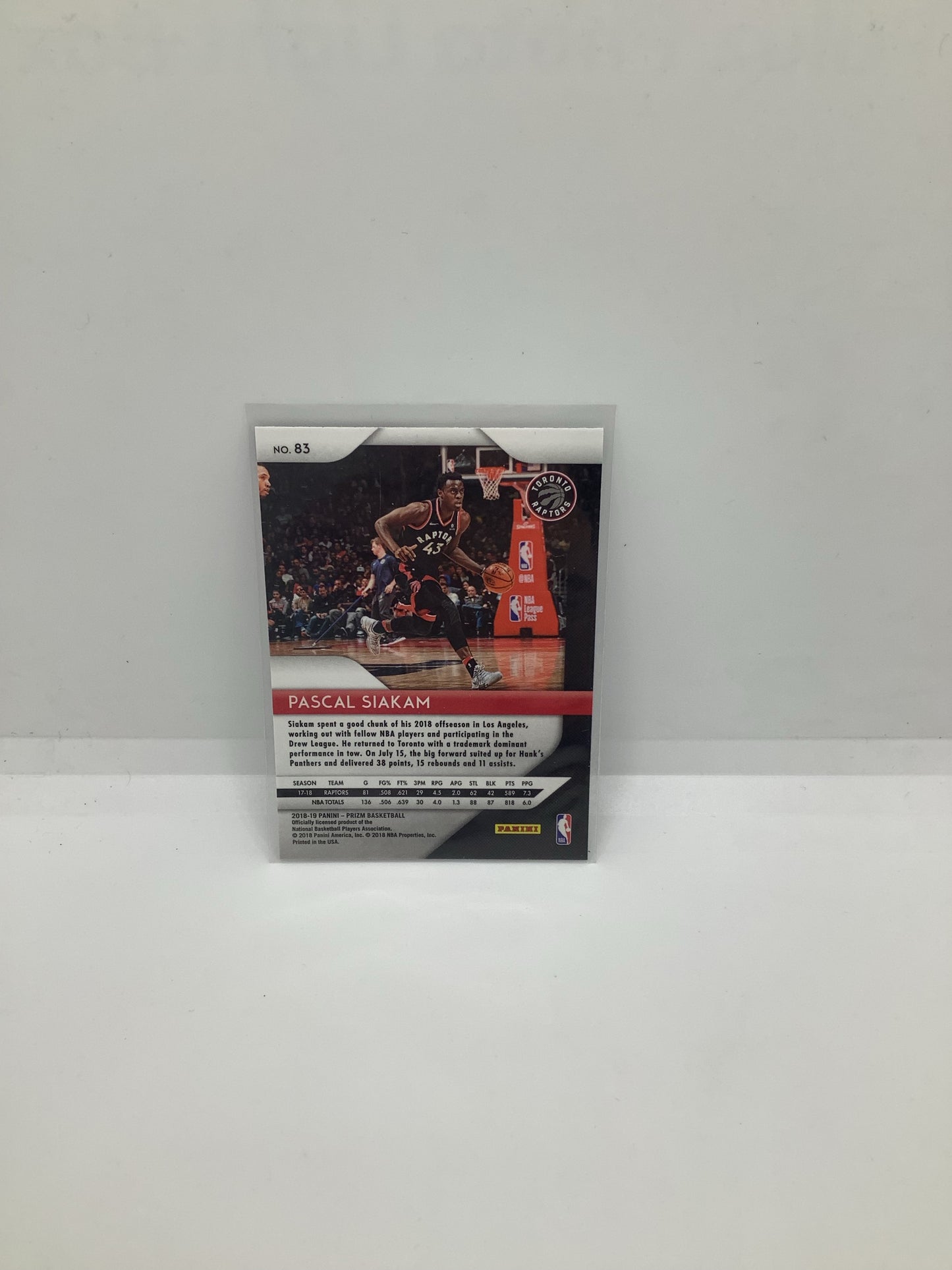 2018-19 Prizm Pascal Siakam Silver