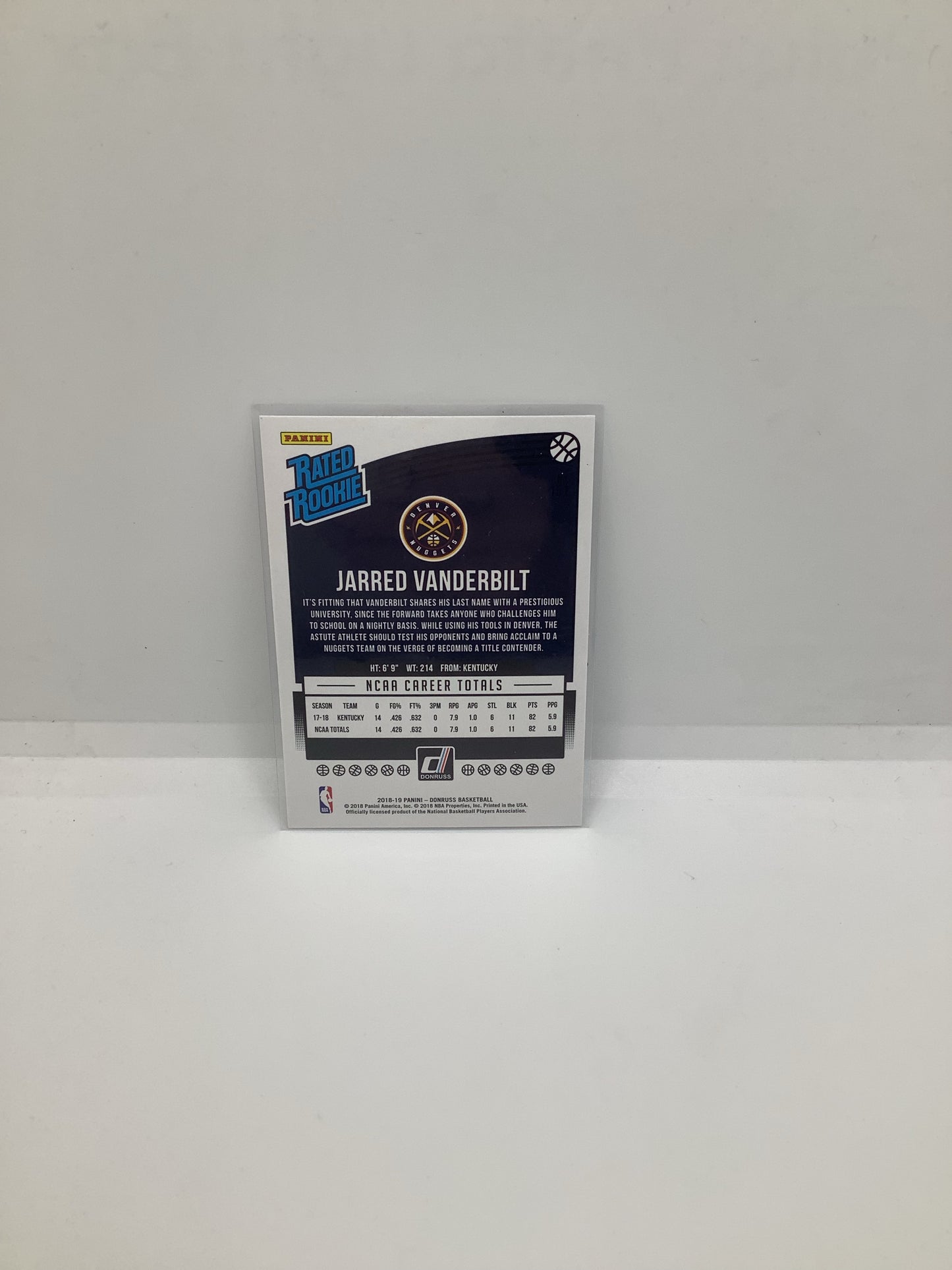 2018-19 Donruss Jarred Vanderbilt RC
