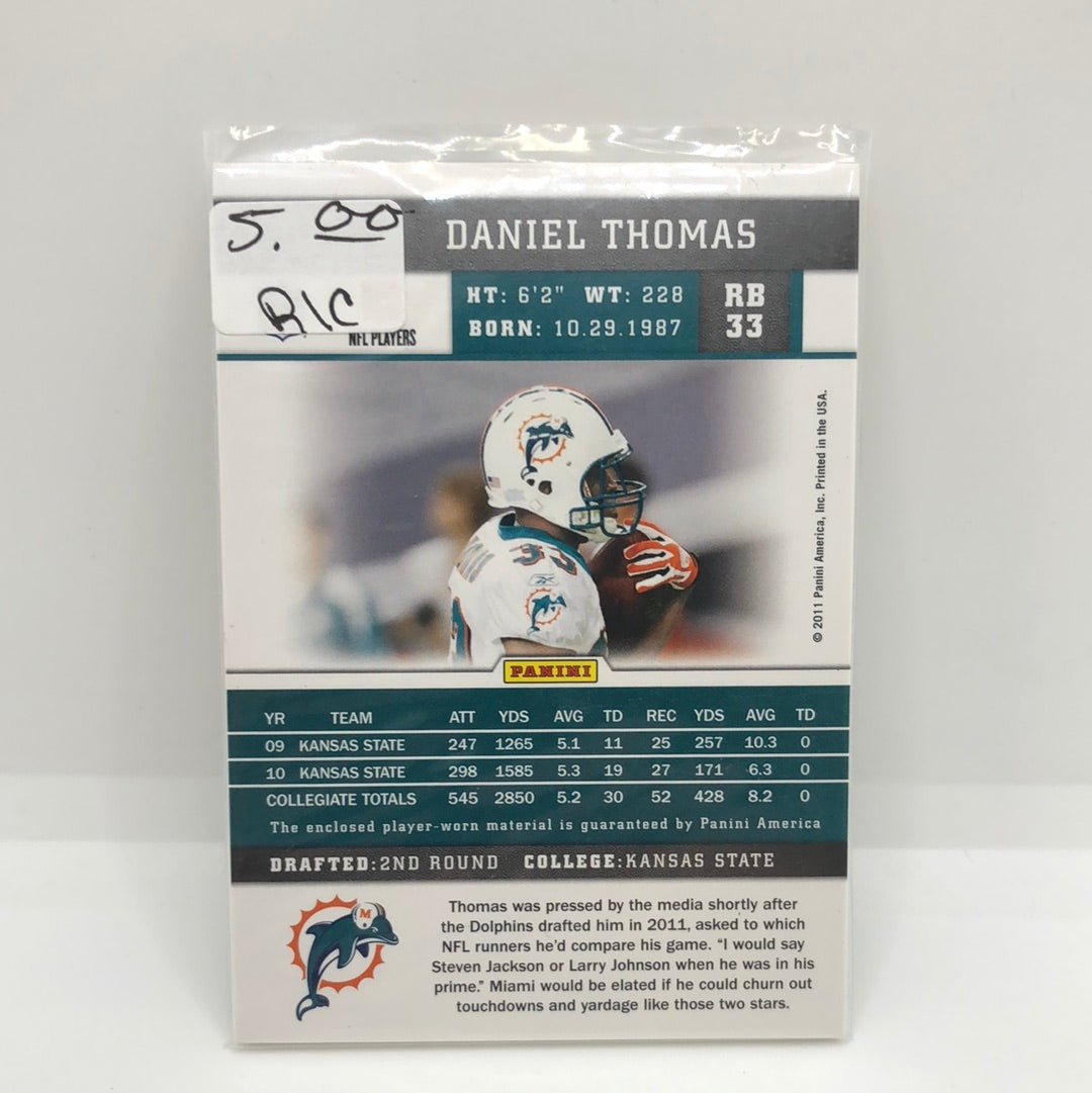 Daniel Thomas 2011 Score Jsy