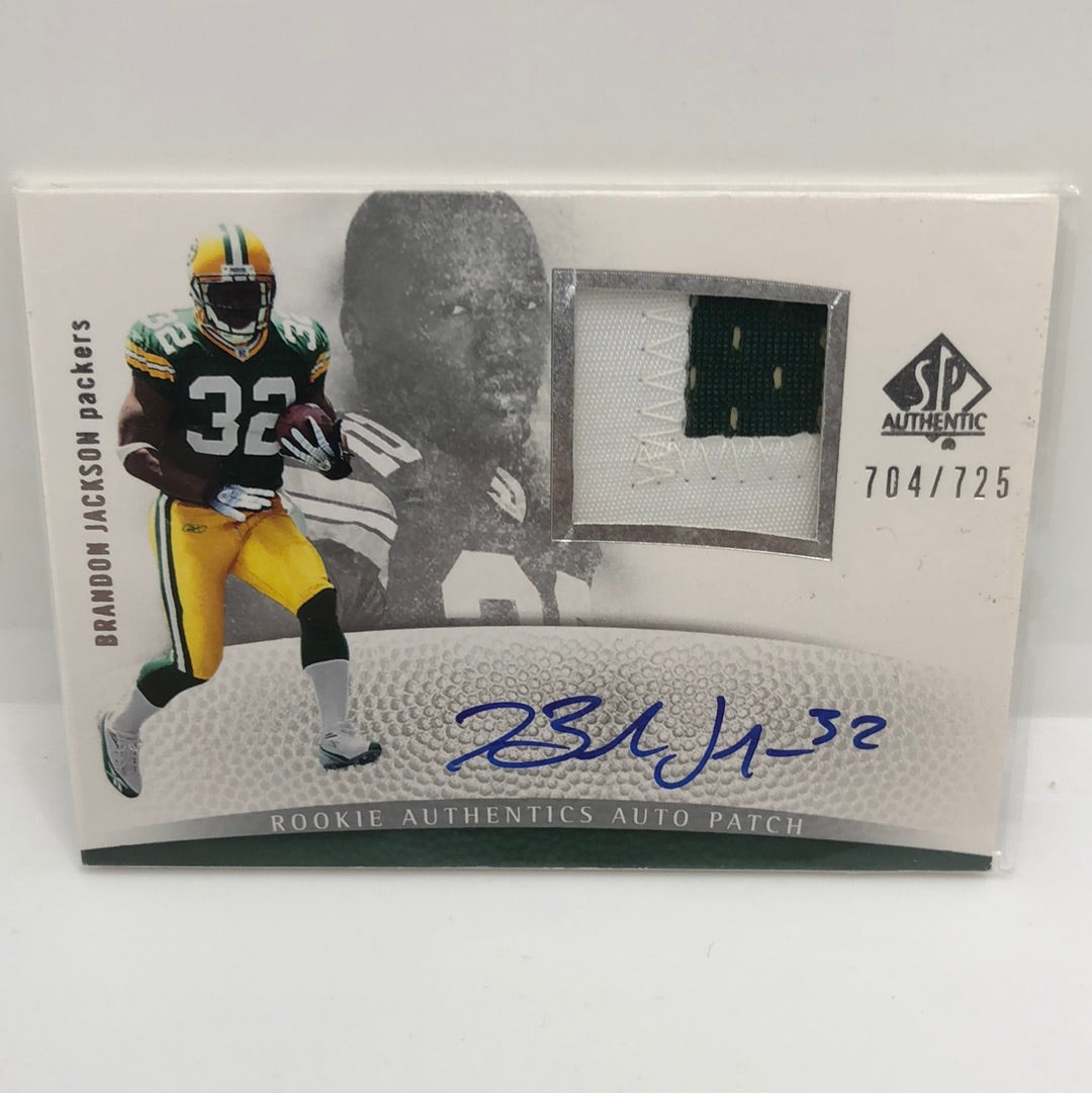 Brandon Jackson 2007 Sp Authentic Patch Auto /725