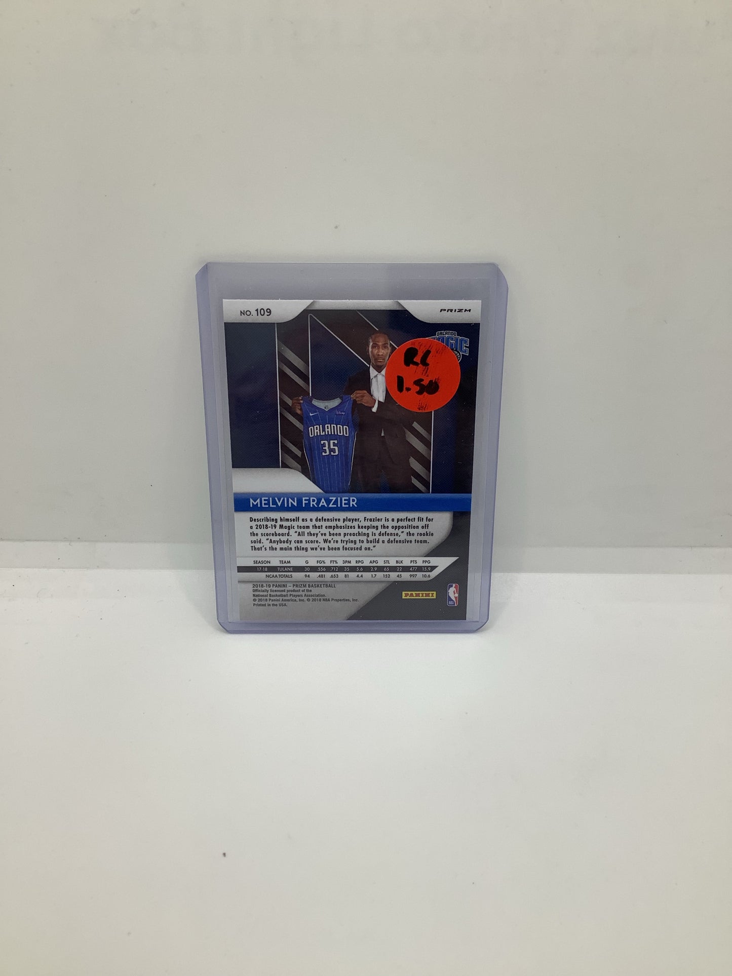 2018-19 Prizm Melvin Frazier RC Silver Holo