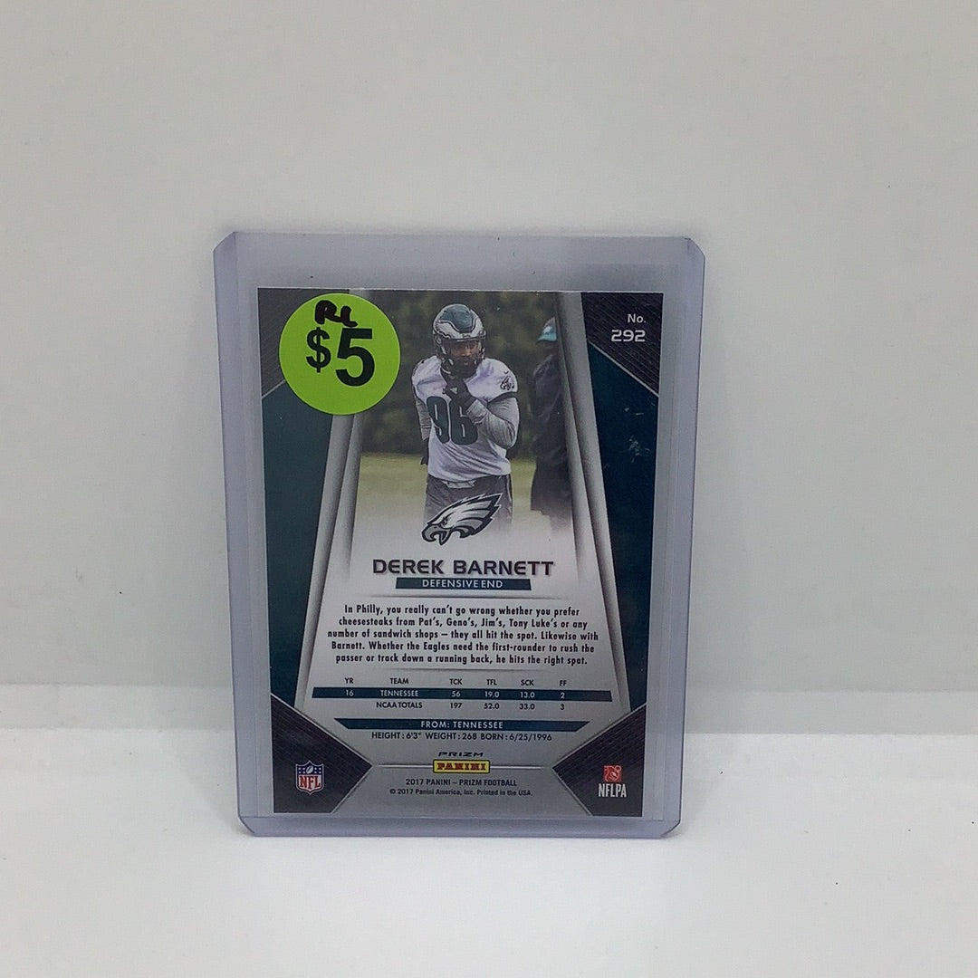 2017 Prizm Derek Barnett RC Green