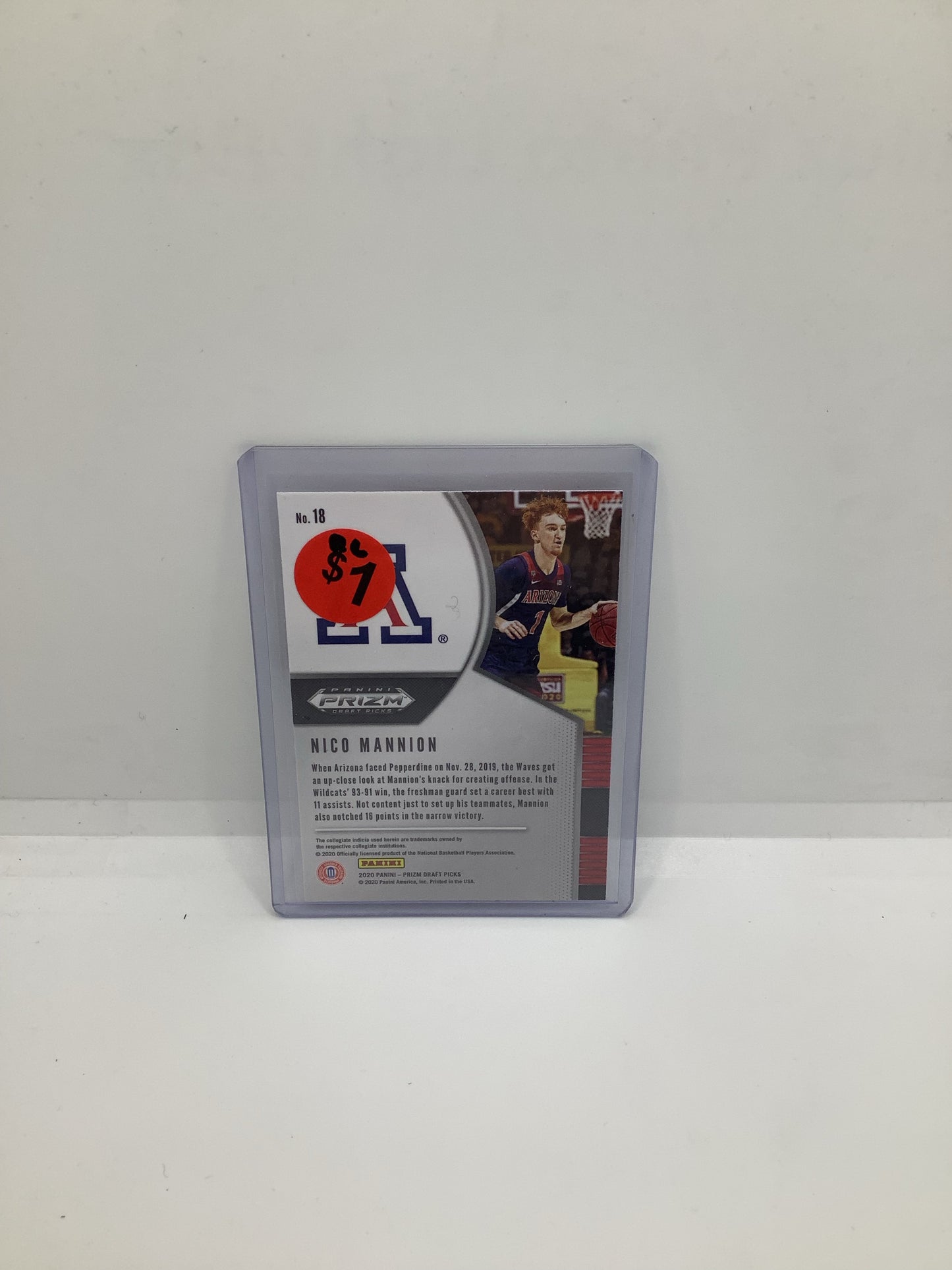 2020 Prizm Drafts Nico Mannion RC Silver Red