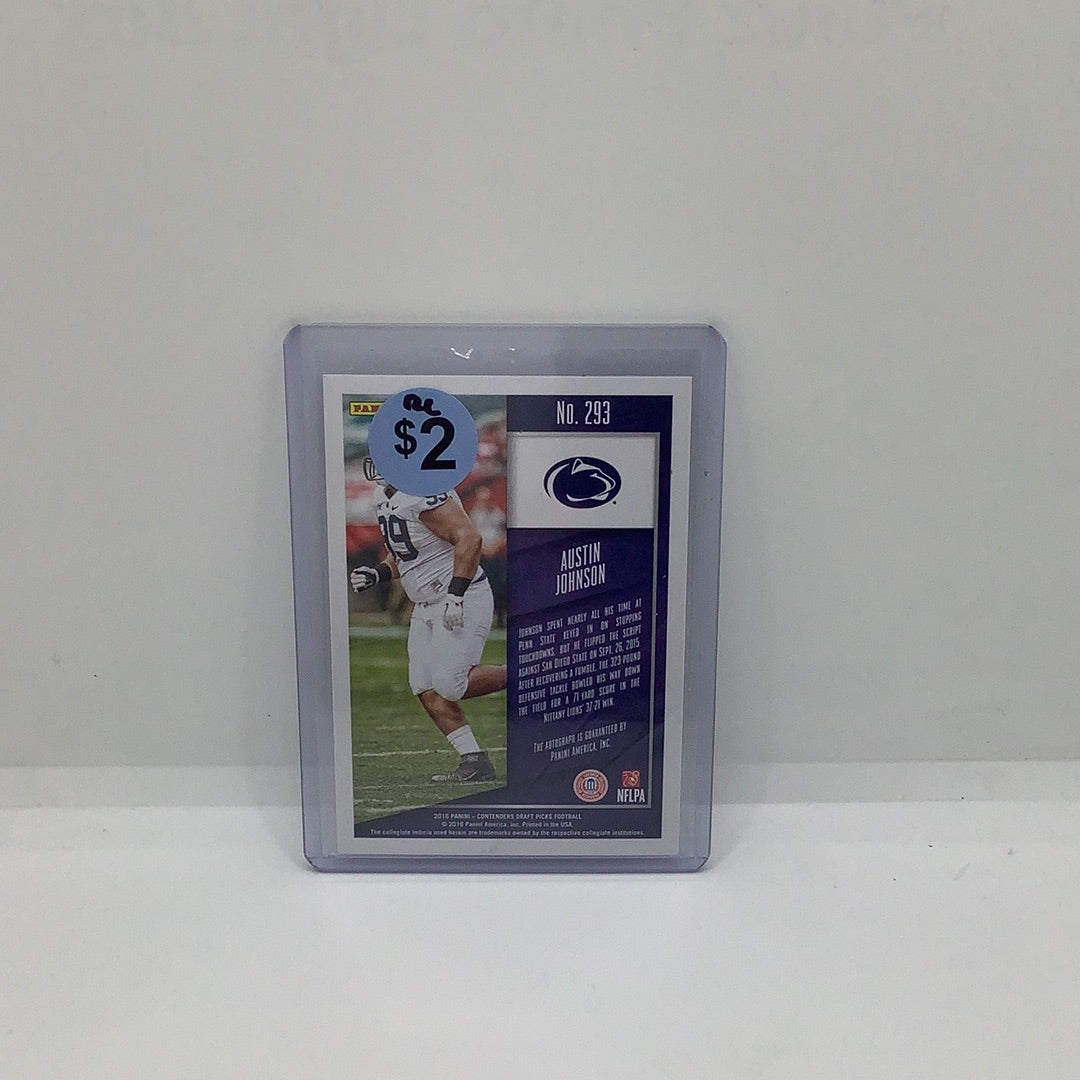 2016 Contenders Austin Johnson RC Auto