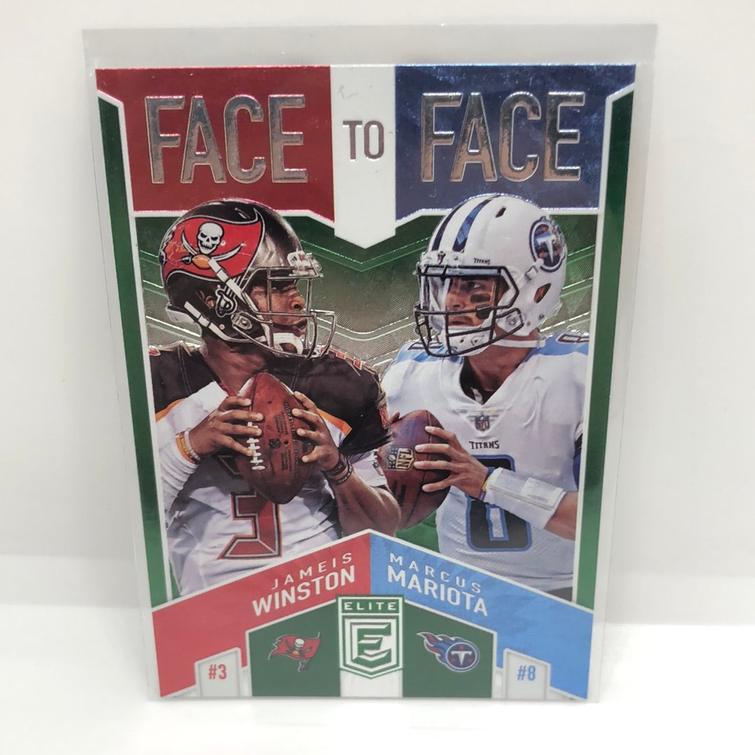 Jameis Winston / Marcus Mariota Face to Face Green 2018