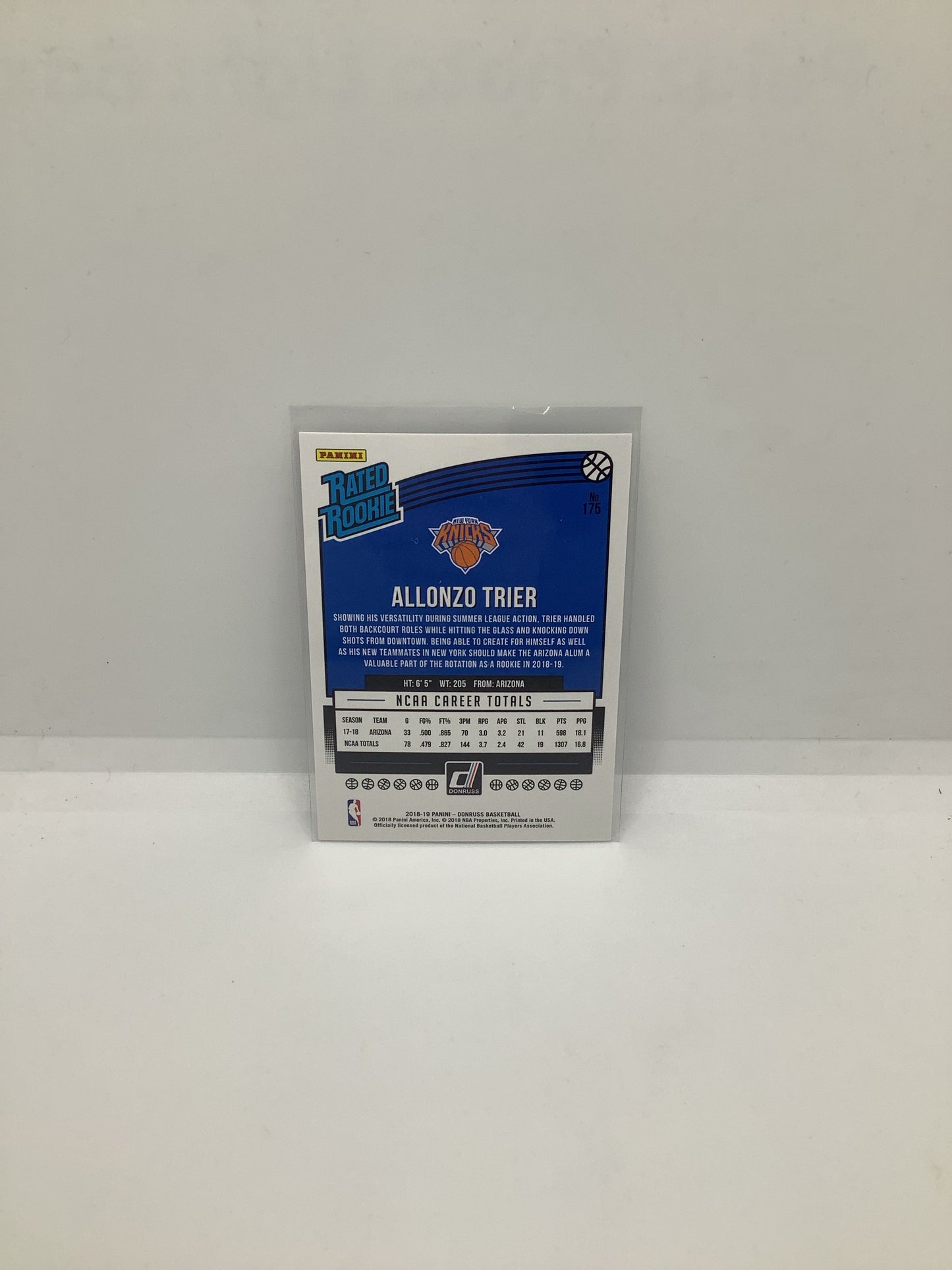 2018-19 Donruss Allonzo Trier RC Blue