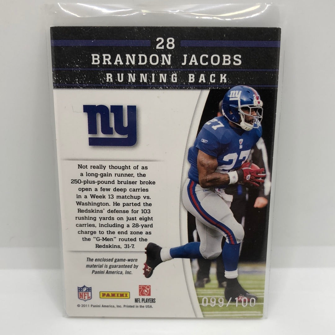 Brandon Jacobs 2011 Game Breakers Jsy /100