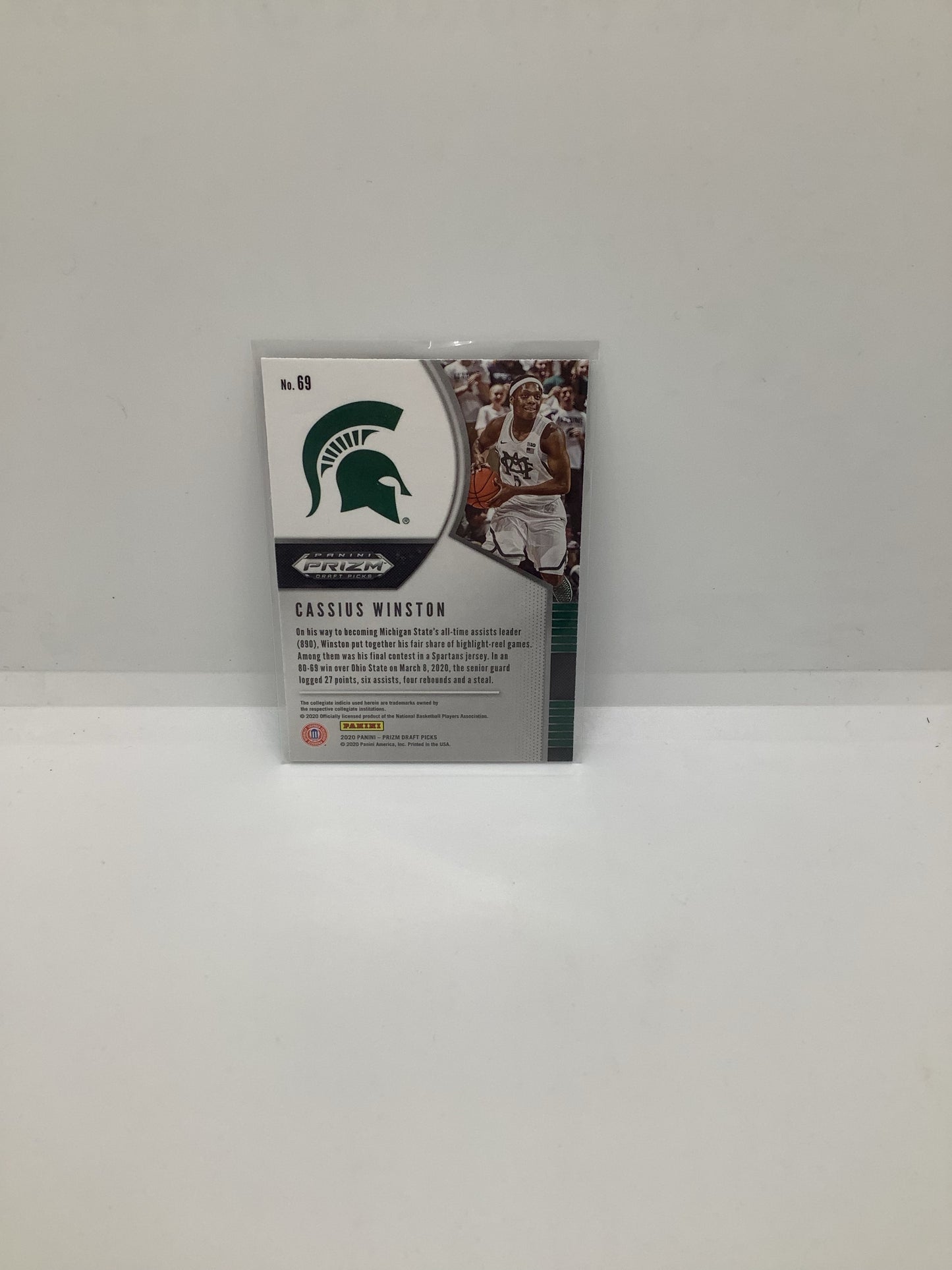 2020 Prizm Drafts Cassius Winston RC Silver Green