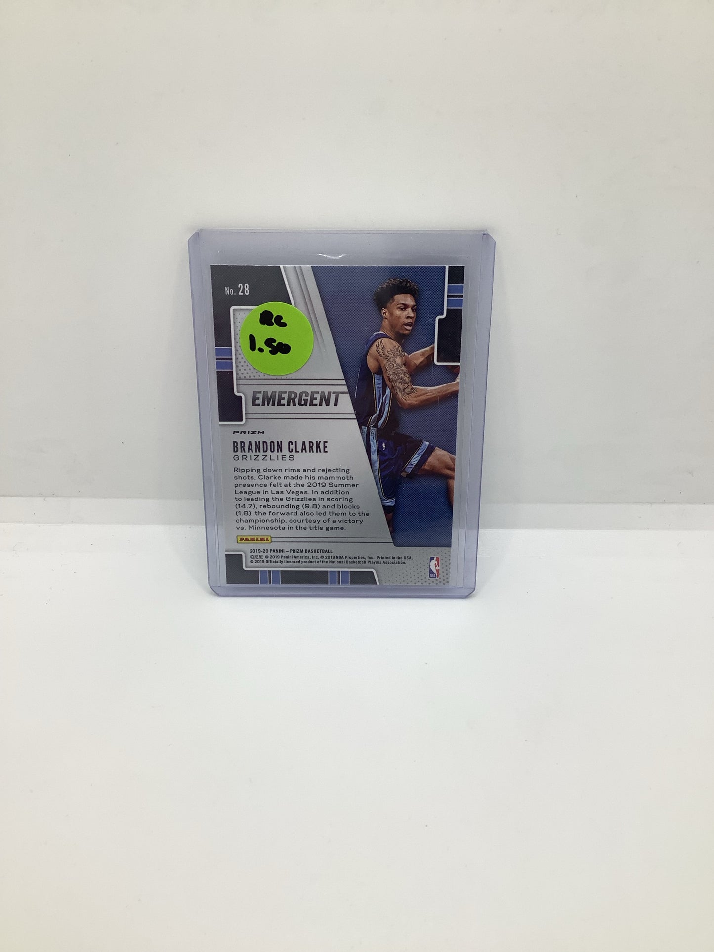 2019-20 Prizm Brandon Clarke RC Black Green Blue