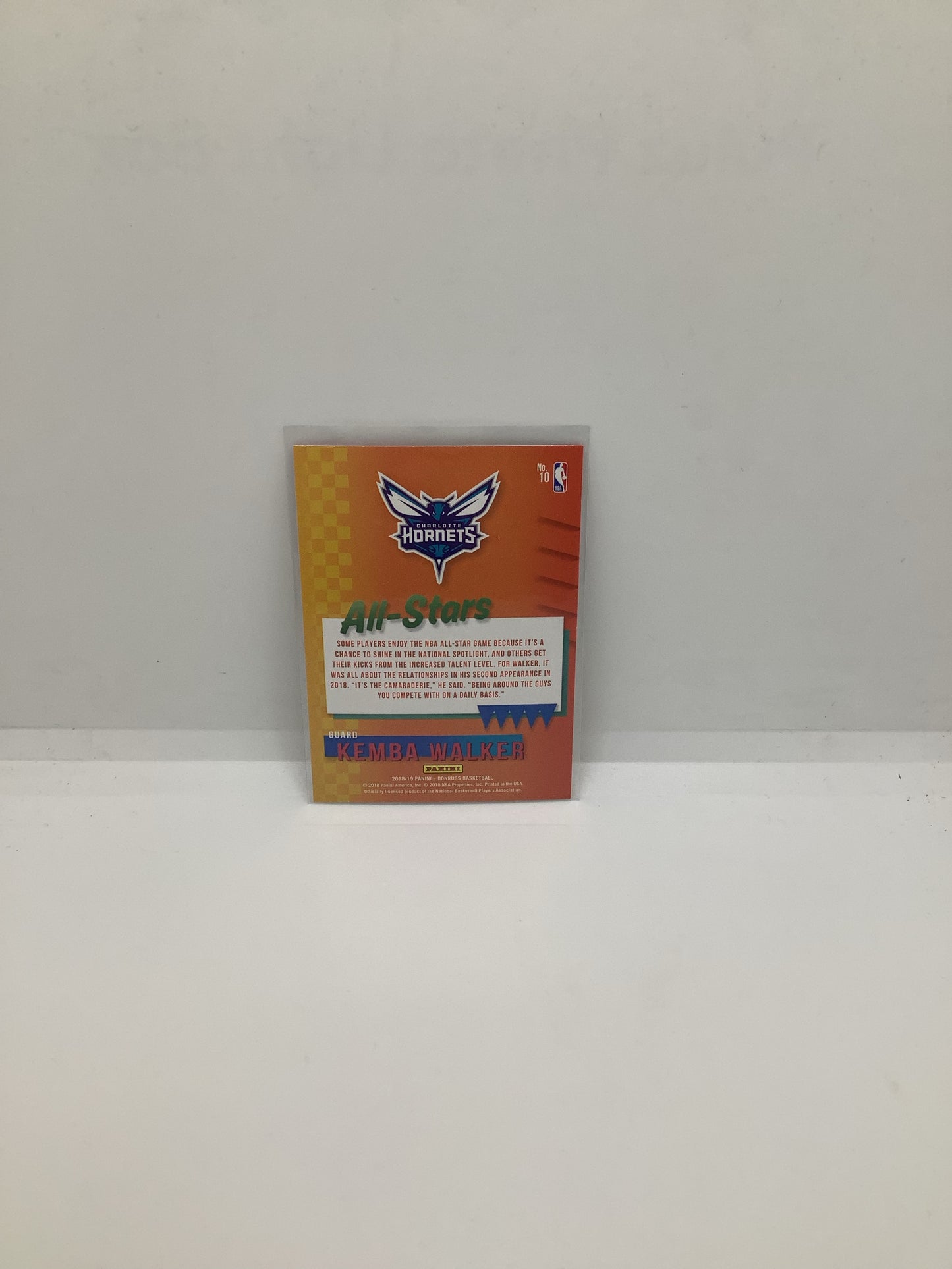 2018-19 Donruss Kemba Walker Yellow Orange