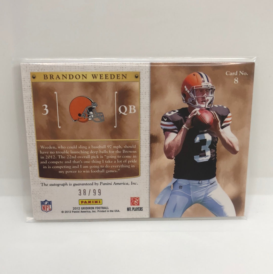 Brandon Weeden 2012 Gridiron Rc Auto /99