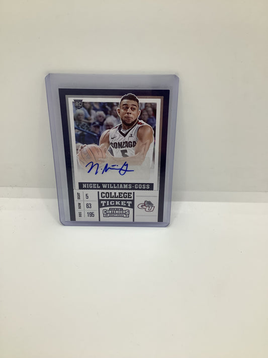 2017 Contenders Draft Picks Nigel Williams-Goss RC Auto