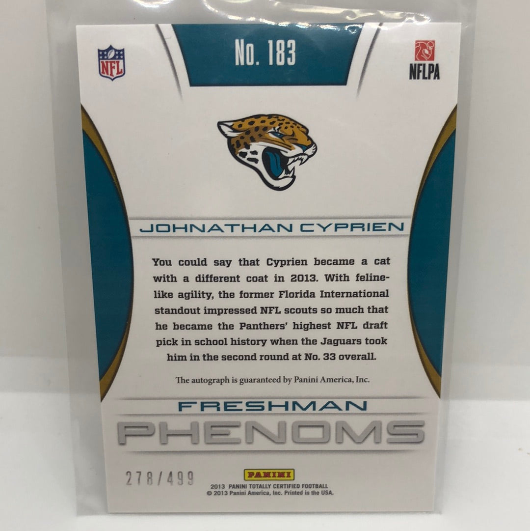 Johnathan Cyprien 2013 Totally Certified Rc Auto /499
