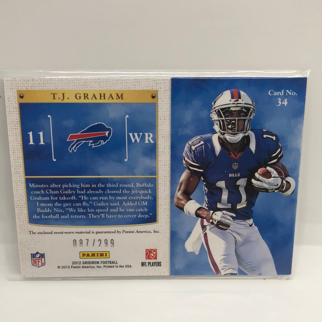 T.J. Graham 2012 Gridiron Rc Jsy /299